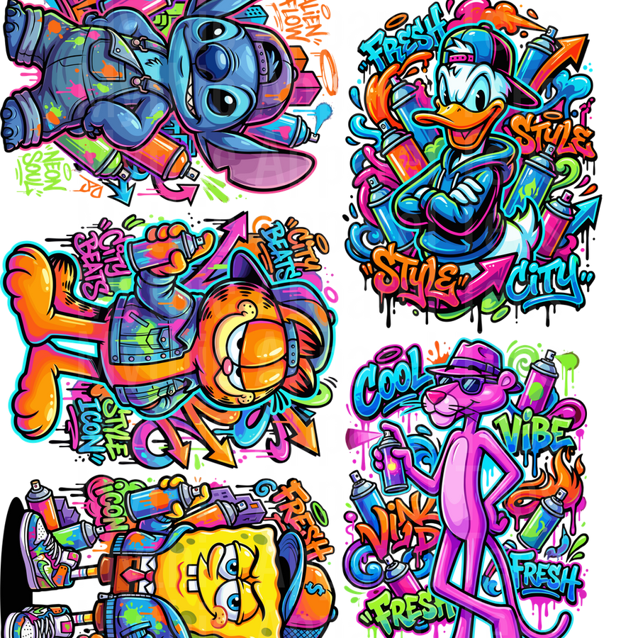 KIDS POP VARIETY GANG SHEET 10 FULL SIZE IMAGES