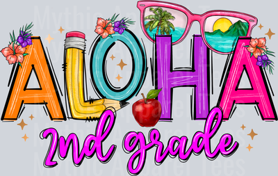 Aloha 2nd grade DTF Summer Transfers