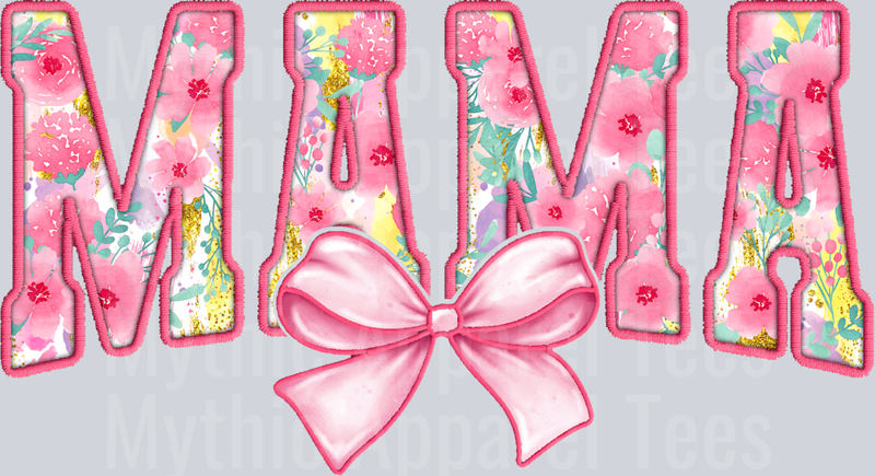 1 Mama Pink bow DTF Mom Transfers