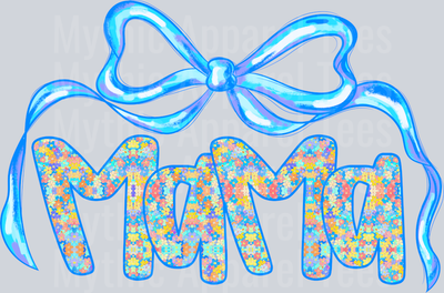 MaMa Blue Iridescent DTF MaMa Transfers