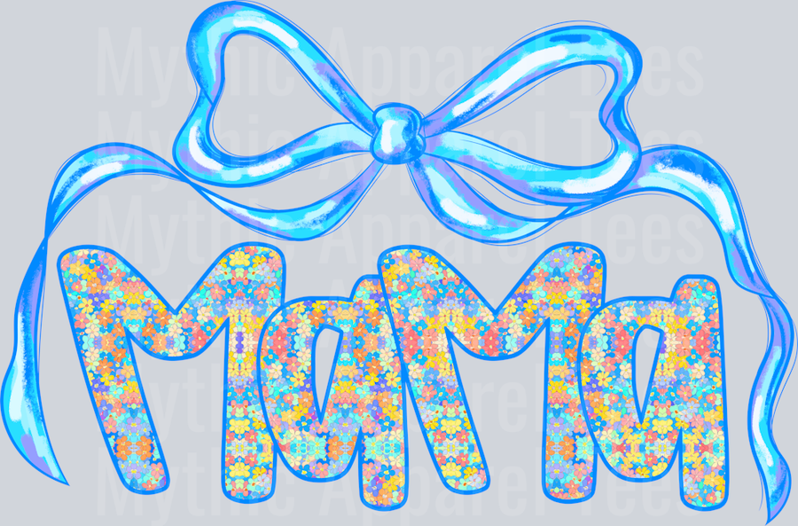 MaMa Blue Iridescent DTF MaMa Transfers
