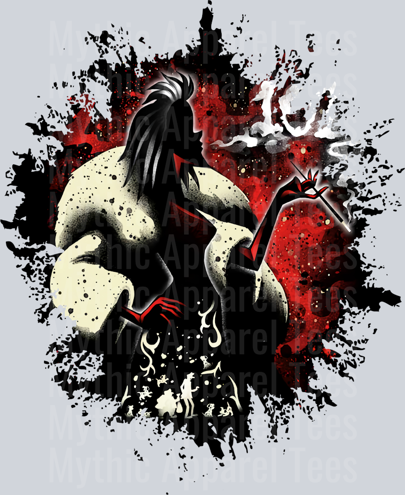 Cruella de Vil Disney Villain Dark Silhouette Color Splash Crystal Ball Vision