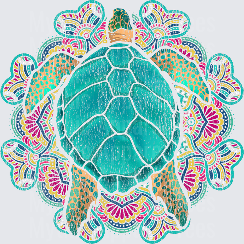 Maori Sea Turtle Ocean Animal Mandala Turtle T-Shirt