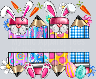 Happy Easter Custom Insert Name After Print Easter Pencil