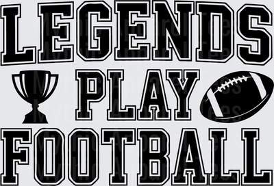 American Football Legends Play Football Bold Varsity Lettering Trophy