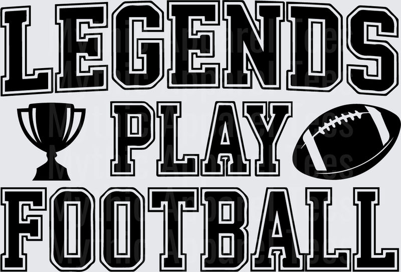 American Football Legends Play Football Bold Varsity Lettering Trophy