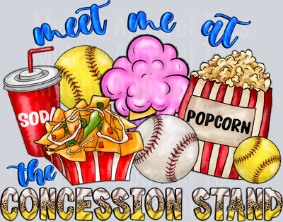 Meet me at the concession stand Baseball Softball