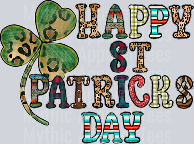 Happy St Patrick's Day Leopard Print
