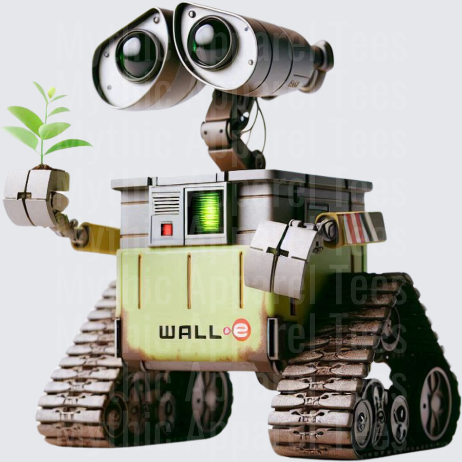 WALL-E Robot Holding Green Plant Seedling Pixar Character Design