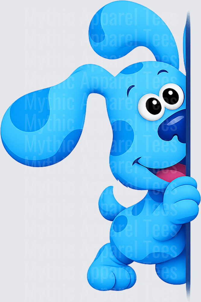 Blues Clues Blue Peeking Around Corner Thumbs Up