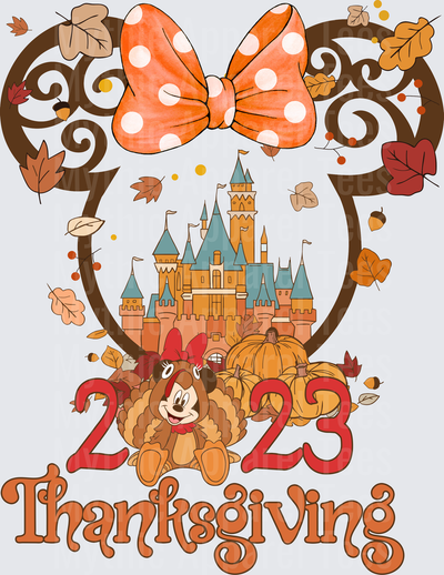 Disney Fall and Thanksgiving Minnie Mouse Turkey 2023 Castle