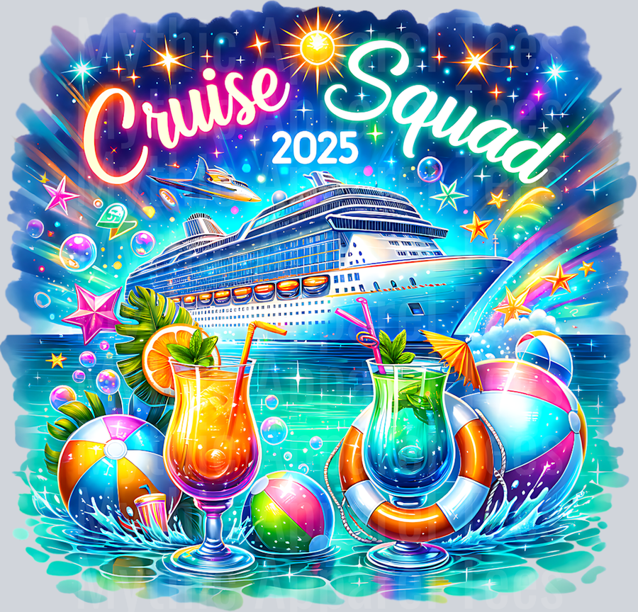 Cruise Squad 2025 Drinks and ship DTF Cruise Transfers