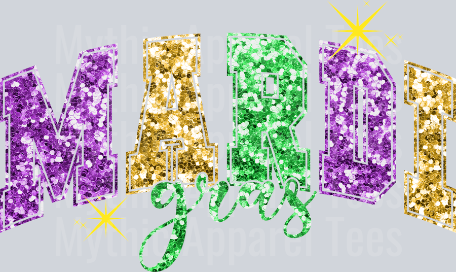 AZ732 Mardi Gras Rhinestone