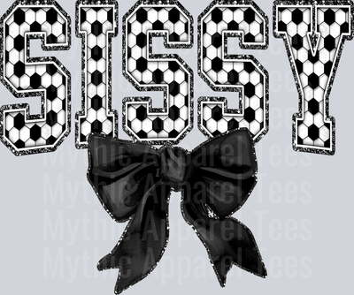 Soccer Sissy With Bow School Spirit & Sports