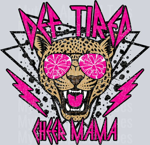 Def Tired Cheer Mama School Spirit & Sports