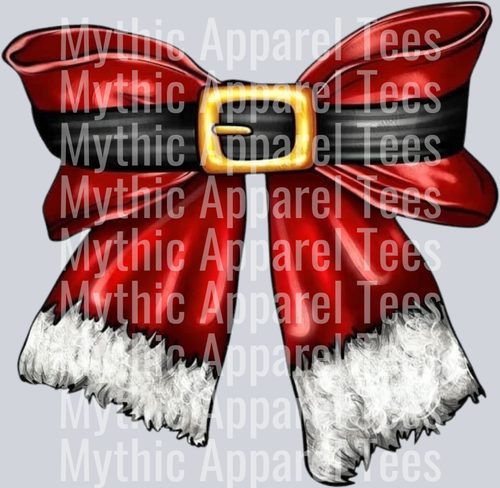 Christmas Bow Buckle – DTF Heat Transfer – Holiday Christmas Design