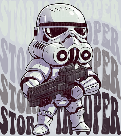 Storm Trooper Star Wars Stacked Name Disney