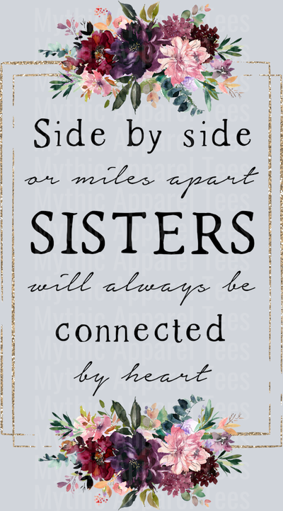 Side by side sisters DTF Sister Transfers