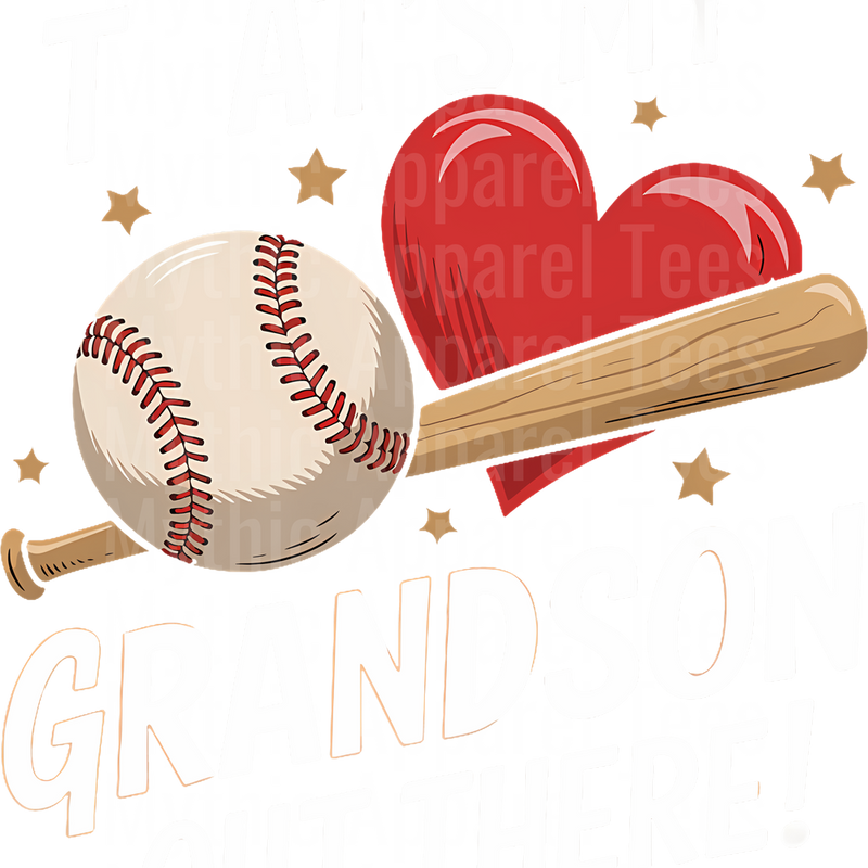 Grandma Grandpa Grandparents Baseball DTF Transfer