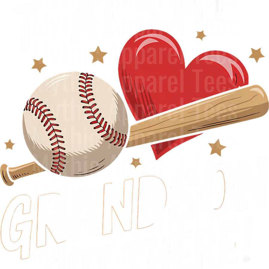 Grandma Grandpa Grandparents Baseball DTF Transfer
