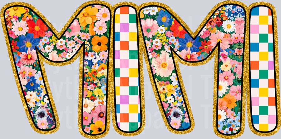MiMi Floral and Checkers DTF MiMi Transfers