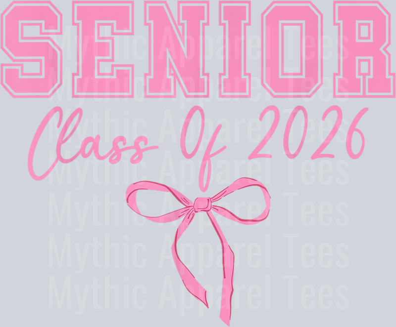Coquette Senior 2026 Class Of 2026 Pink Bow Graduation 2026 T-Shirt