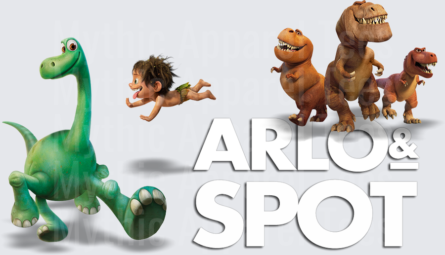 Arlo and Spot The Good Dinosaur with T-Rex Ranch Family Characters