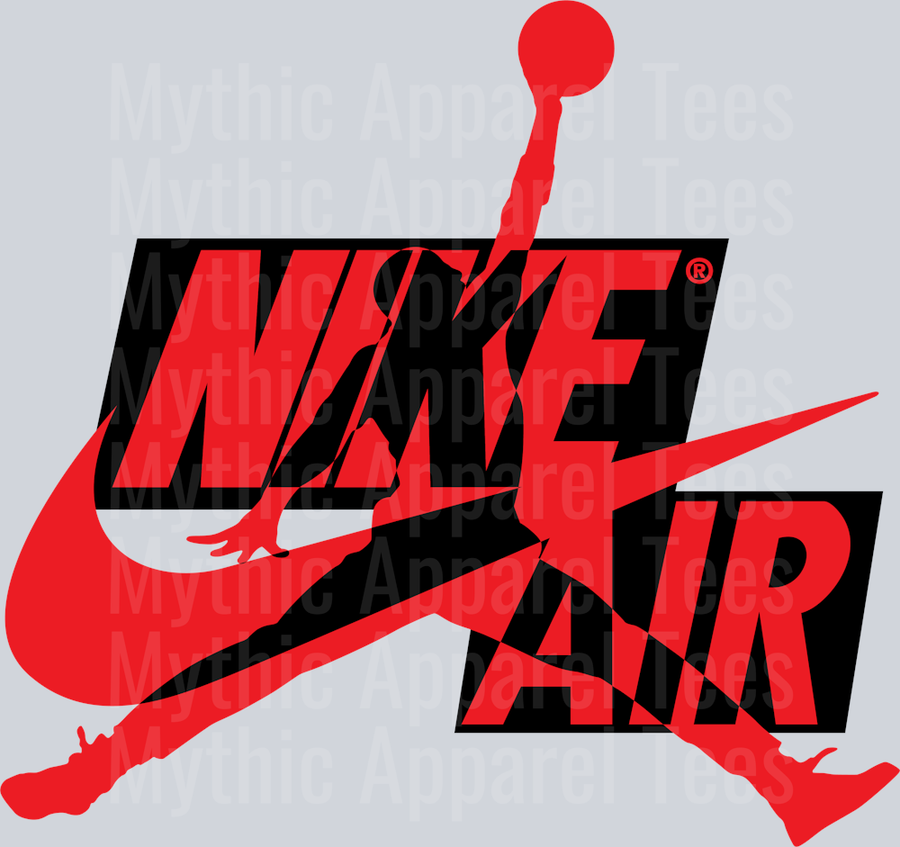 Red and Black Michael Jordan Chicago Bulls Jordans Nike DTF Michael Jordan Transfers