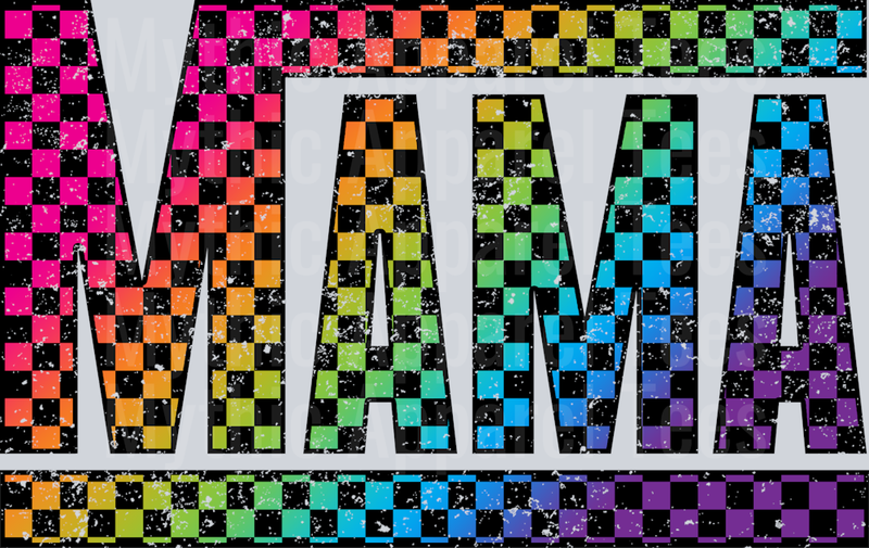 Rainbow Checkered Mama