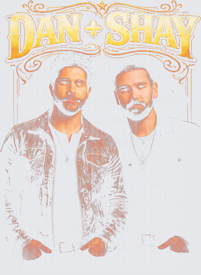Dan + Shay Country Music Duo Vintage Ornate Gold Logo Graphic