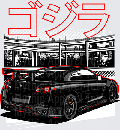 Drifting and Muscle Cars Nissan GT-R Godzilla Japanese Kanji City Highway