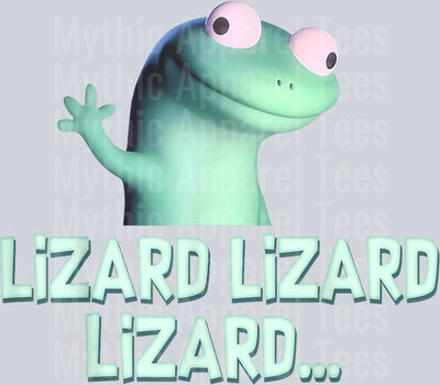 Funny Weirdcore Animal Women Men Lizard Lizard Lizard Meme T-Shirt (2)