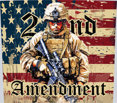 2nd Amendment Soldier with American Flag Military DTF Patriotic Transfers