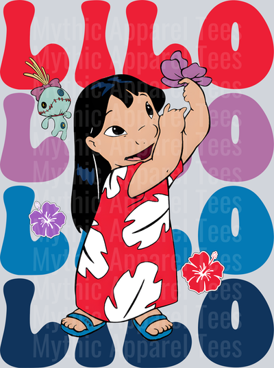 Lilo from Lilo and Stitch DTF Disney Transfers