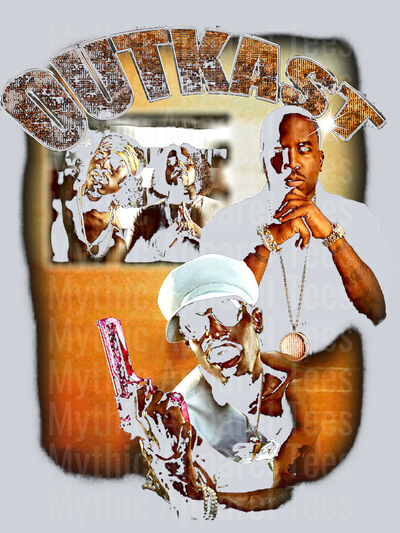 Outkast HALFTONE Made For Black Shirt DTF Pop Culture Transfers