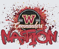 NFL Transfers Washington Commanders Nation Paint Splatter Logo