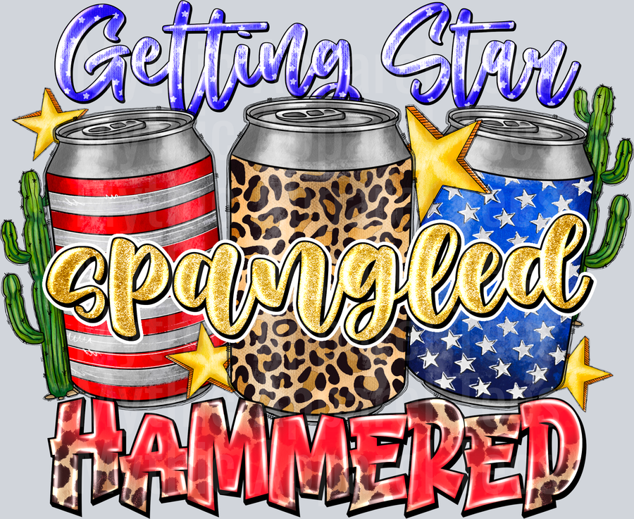 Getting Star Spangled Hammered 4th of july DTF Patriotic Transfers