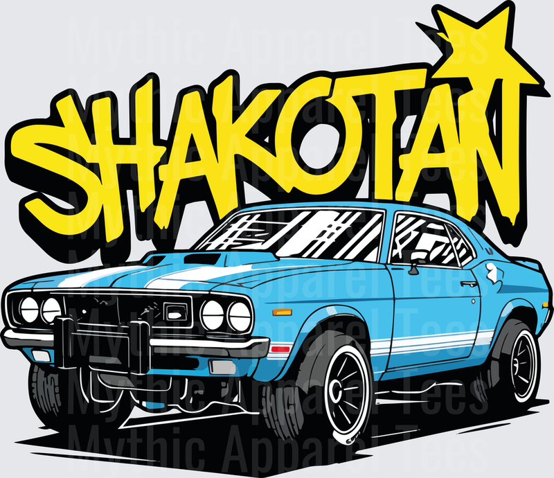 Drifting and Muscle Cars Shakotan Blue JDM Classic with Racing Stripes