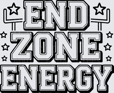 American Football End Zone Energy Bold Stars Goalpost Graphic