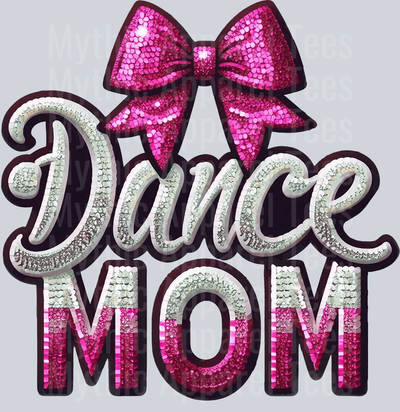 0013 Dance Mom Sequins Pink DTF Dance Mom Transfers
