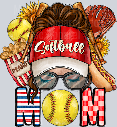 Softball Mom Messy Bun
