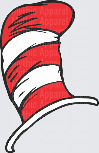 DR Seuss Cat in the Hat Red and White Striped Tall Hat