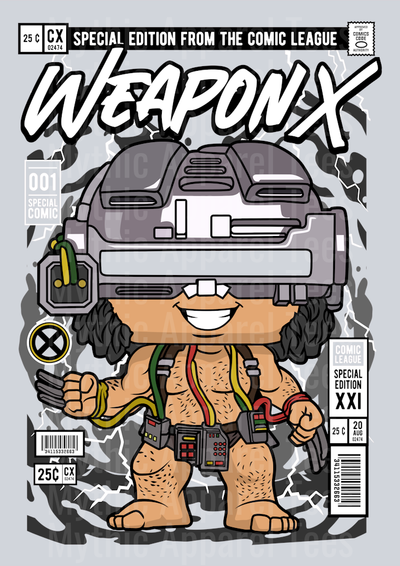 Weapon X X Men Comic Book Cover STYLE DTF Pop Culture Transfers