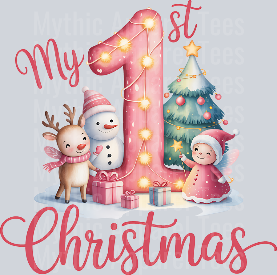 3 My First Christmas Pink