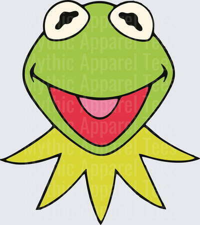 Sesame Street Kermit the Frog Smiling Face Portrait