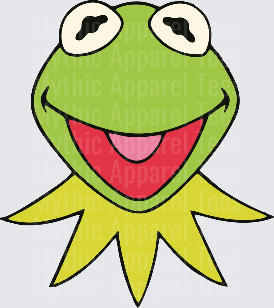 Sesame Street Kermit the Frog Smiling Face Portrait