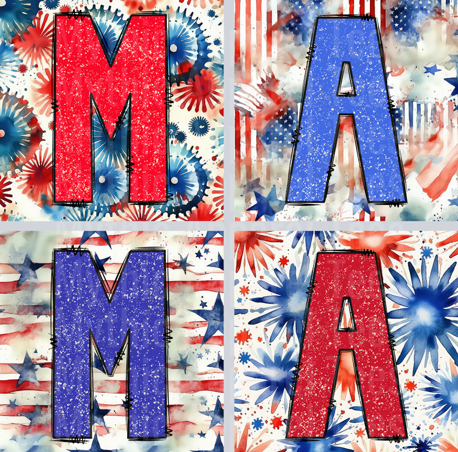 mama 45 Patriotic DTF MOM Transfers