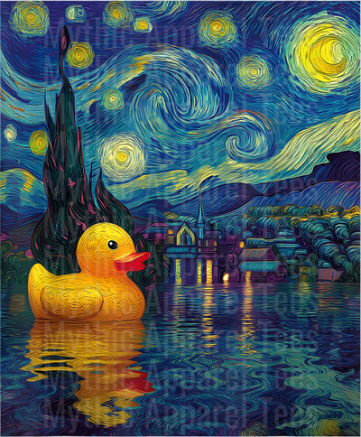 Jeep Ducks Rubber Duck Van Gogh Starry Night Swirly Sky