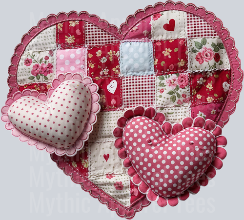 Hearts Faux Yarn Valentines Day