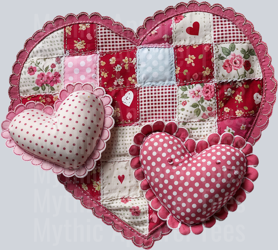 Hearts Faux Yarn Valentines Day